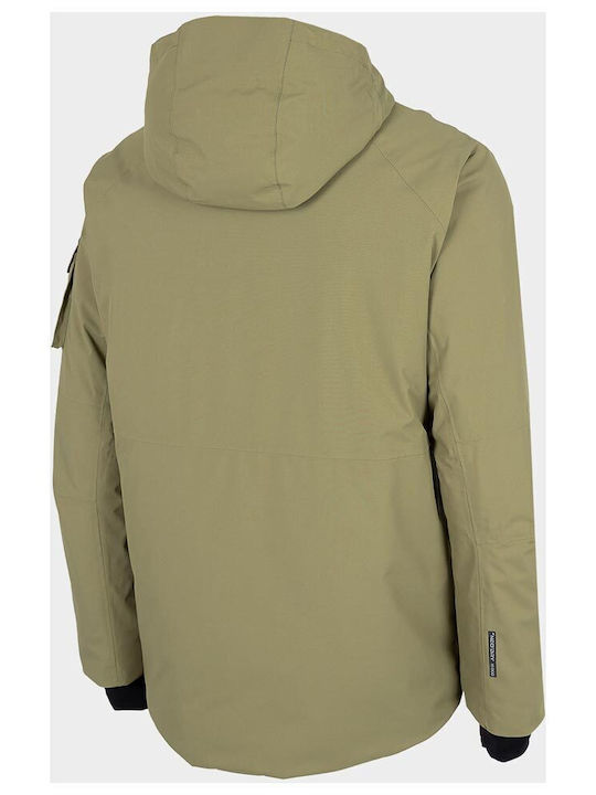 4F Men's Ski & Snowboard Jacket Khaki H4Z22-KUMS001-43S