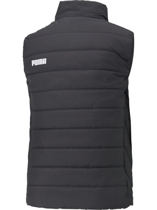 Kurz Damen Ärmellos Puffer Jacke für Winter Schwarz