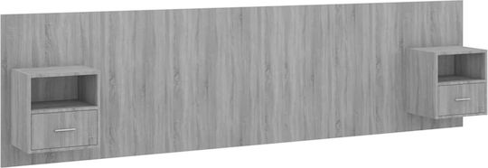 vidaXL Wooden Bed Headboard Gray Sonoma 200x80cm