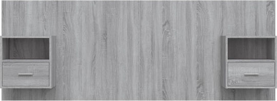 vidaXL Wooden Bed Headboard Gray Sonoma 120x80cm