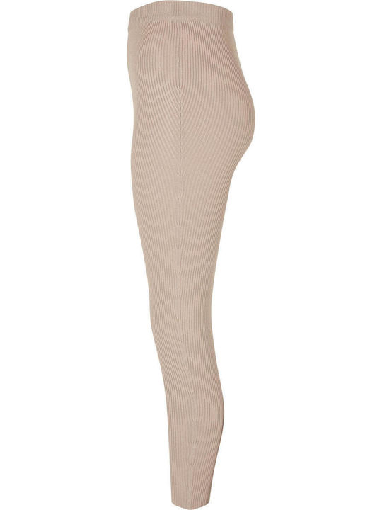 Colanti de femei Cropped Colanti Talie inalta Light Taupe