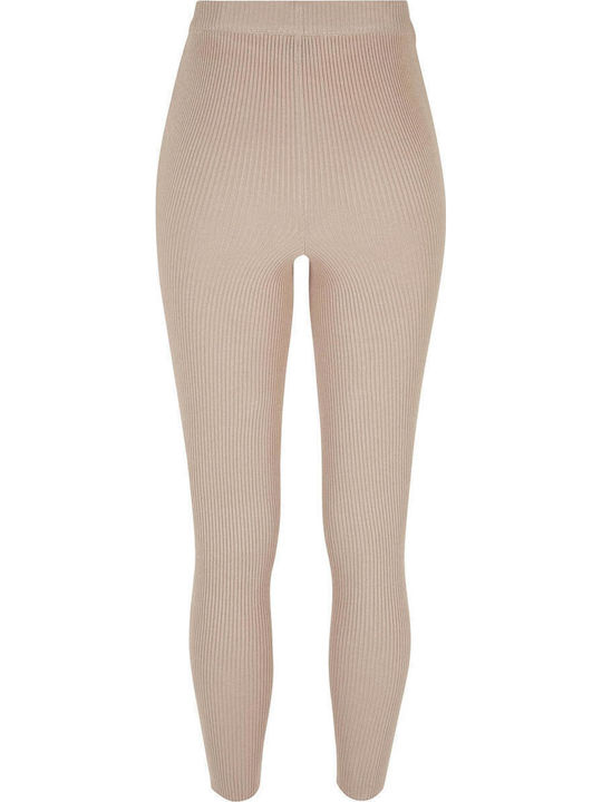 Colanti de femei Cropped Colanti Talie inalta Light Taupe