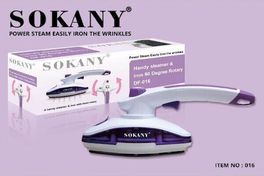 Sokany DF-016 Гладач за дрехи Чанта за ръка 1000W с резервоар 100мл Бял