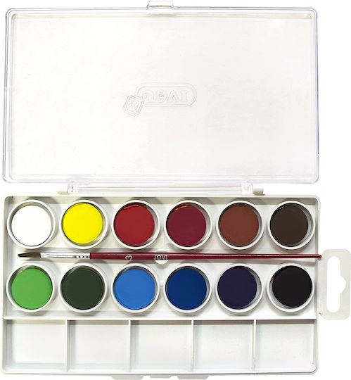 Jovi Jovi Aquarelle Set mit 12 Farben und Pinsel