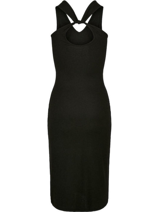 Rochii De Vară Pentru Femei Midi Rochie Tricotată Neagră