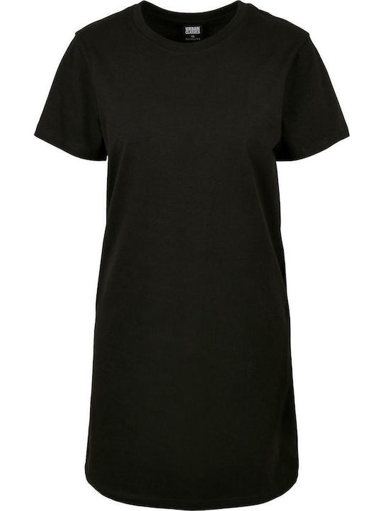 Καλοκαιρινό Mini Αθλητικό Φόρεμα T-shirt Κοντομάνικο Μαύρο