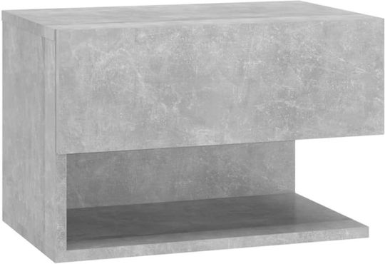 Κομοδίνο Ξύλινο Γκρι Σκυροδέματος 46x29.5x30cm