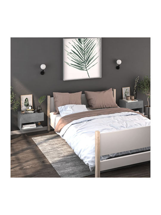 Nachttisch Grey Concrete 46x29.5x30cm