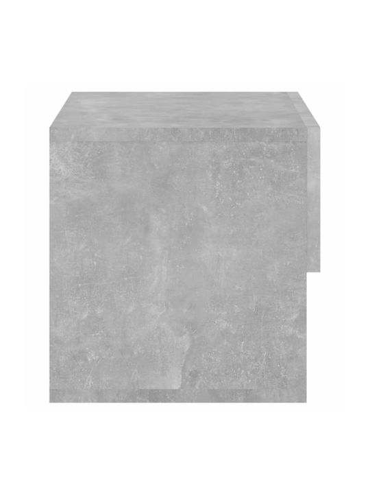 Wooden Gray Concrete Bedside Tables 2 Pieces 46x29.5x30cm