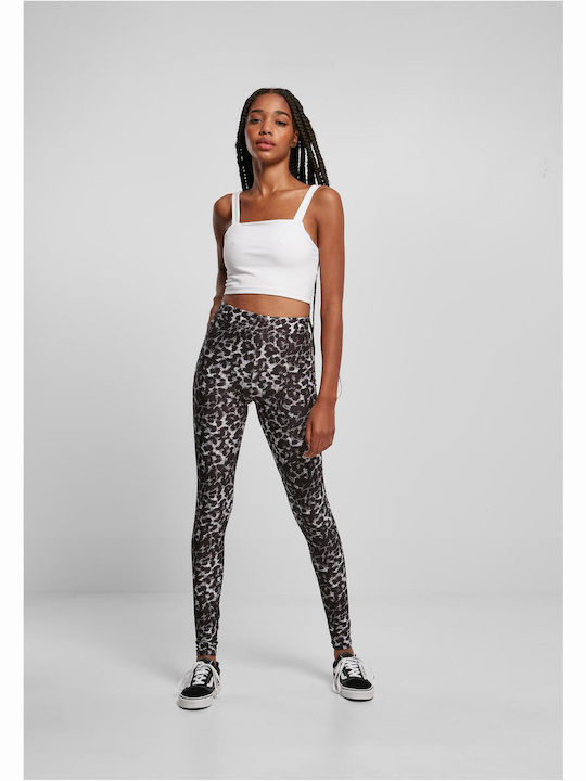 Frauen Lang Leggings Black Leo