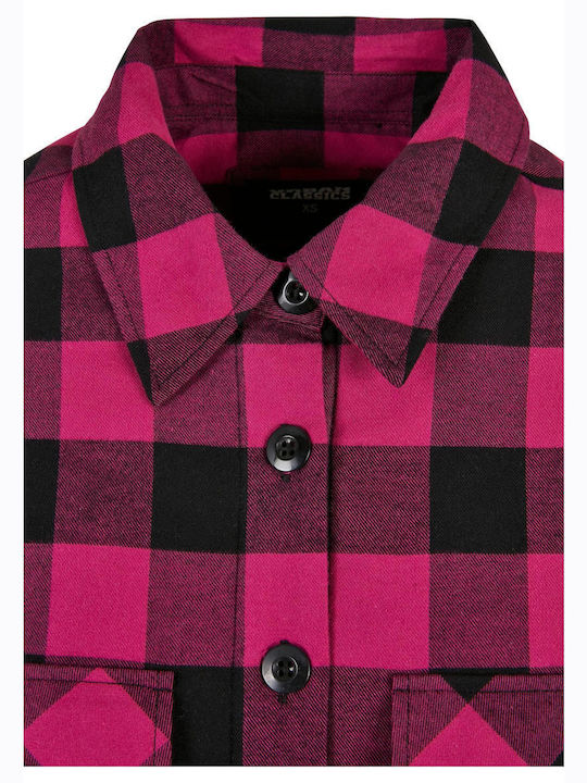 Дамско Проверено Wild Violet Overshirt Oversized
