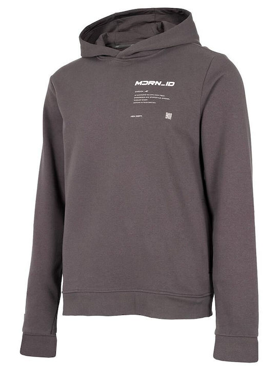 4F Herren Sweatshirt mit Kapuze Braun