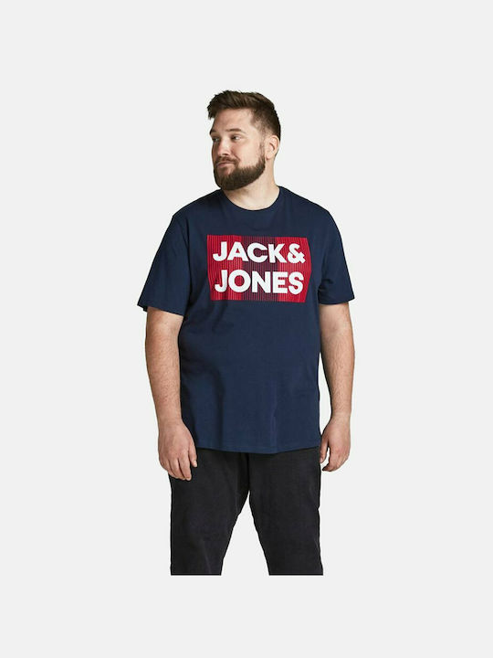 Jack & Jones T-shirt Bărbătesc cu Mânecă Scurtă Albastru marin