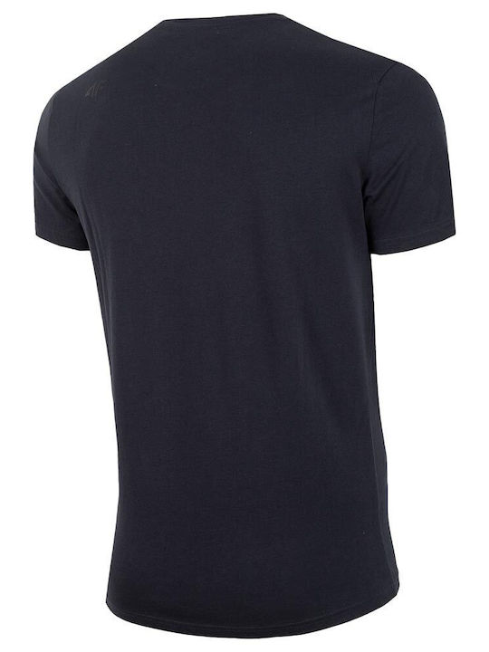 4F Herren T-Shirt Kurzarm Marineblau