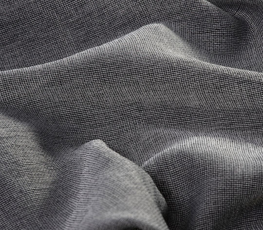 Nef-Nef Homeware Κουρτίνα με Τρουκς Monique Μαύρη 140x265εκ.