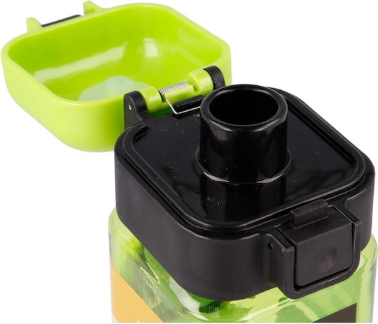 Stor Minecraft Safety Lock Square Kinderflasche Minecraft Kunststoff Auslaufsicher Grün 550ml