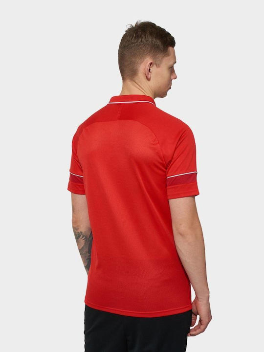 Nike Academy Herren Sportliches Kurzarmshirt Dri-Fit Polo Rot