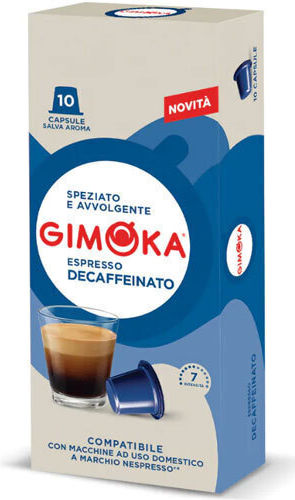 Gimoka Κάψουλες Espresso Soave Salva Aroma Intensity 8 Decaffeine Συμβατές με Μηχανή Nespresso 10caps