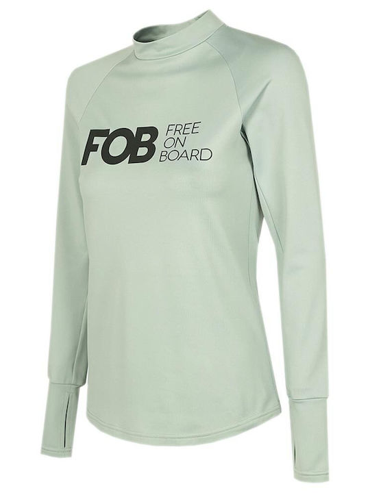 4F Women's Athletic Blouse Long Sleeve Green