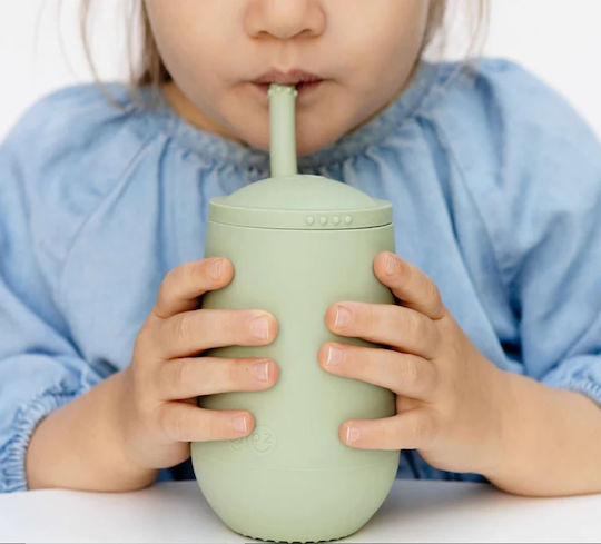 Ezpz Baby Cup Happy Cup made of Silicone Green for 24m+m+