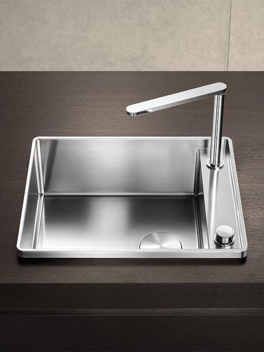 Blanco Eloscope-F II Tall Kitchen Faucet Counter Retractable Silver