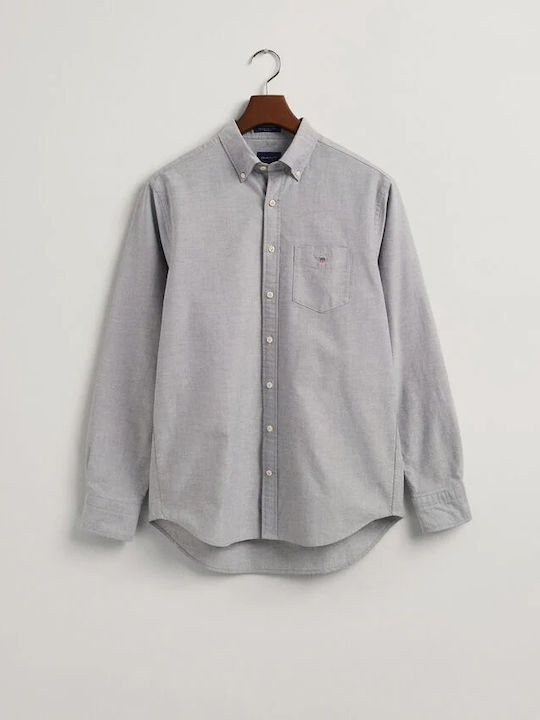 Men's Shirt with Long Sleeves Regular Fit Gray