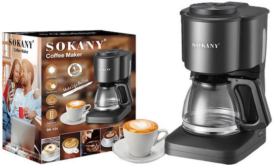 Sokany SK-124 Mașină de cafea cu filtru 950W Negru