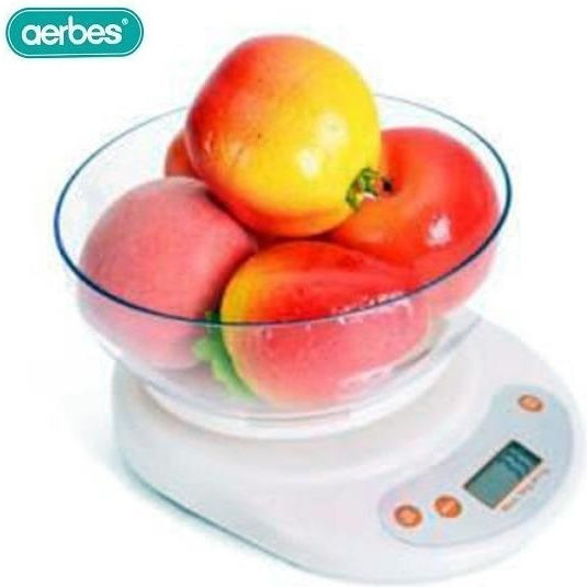 Aerbes Aerbes AB-J162 Ψηφιακή Ζυγαριά Κουζίνας με Κάδο έως 5kg Λευκή
