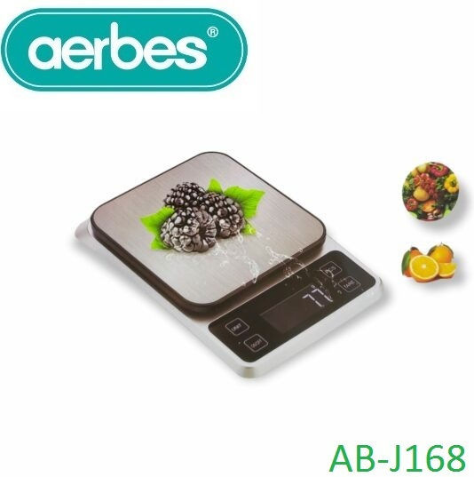 Aerbes Aerbes AB-J168 Ψηφιακή Ζυγαριά Κουζίνας έως 10kg Ασημί