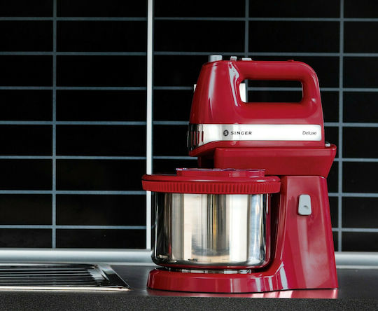 Singer Deluxe Mixer cu Vas din Inox 3lt Roșu 500W