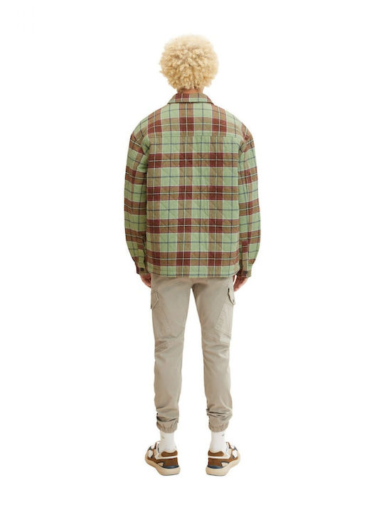Μακρυμάνικo Overshirt Καρό Πράσινο
