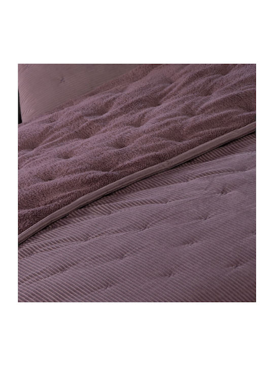 Nef-Nef Homeware Kotler Coverlet Queen Size from Polyester 23 Wine 240x230cm