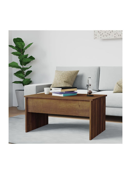 Rectangular Wooden Coffee Table with Lift Top Walnut L80xW50.5xH41.5cm