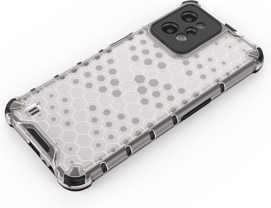 Hurtel Honeycomb Back Cover Silicone Transparent (Realme C31)