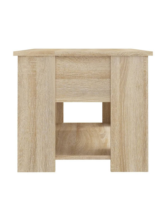 vidaXL Rechteckiges Zentral Kaffeetisch Aus Holz Mit Hebemechanismus Beige M79xB49xH41cm