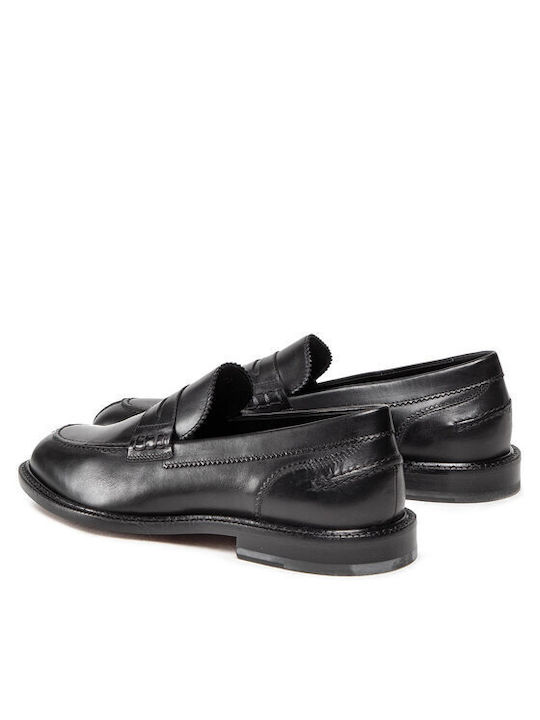 Artenova Men's Leather Moccasins Black U15BFD 00043 C9999