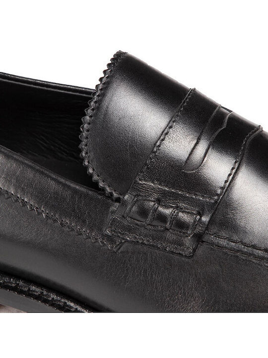 Artenova Men's Leather Moccasins Black U15BFD 00043 C9999