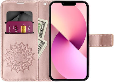 Forcell Mezzo Brieftasche Synthetisches Leder Mandala Rose Gold (Redmi 10C)