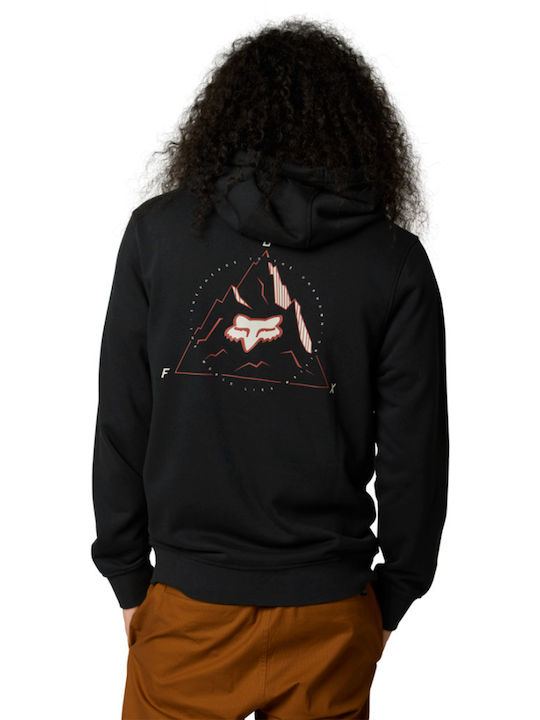 Fox Finisher Men's Sweatshirt with Hood and Pockets Black