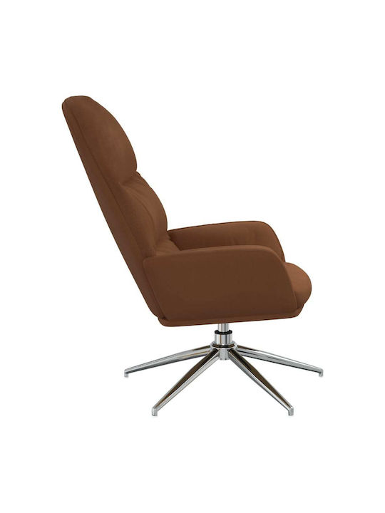 Swivel Visitor Armchair Καφέ 70x77x98cm
