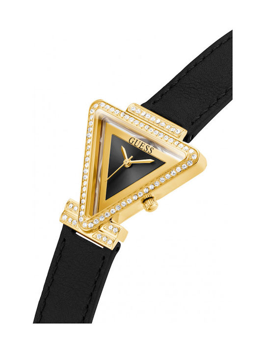 Guess Fame Γυναικείο Ρολόι 34mm Μπαταρίας με Μαύρο Δερμάτινο Λουράκι
