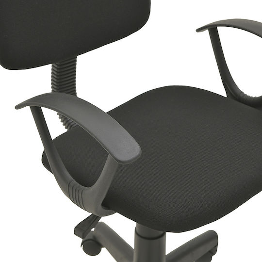 Детски Стол За Бюро Черен 55x55x80-90см