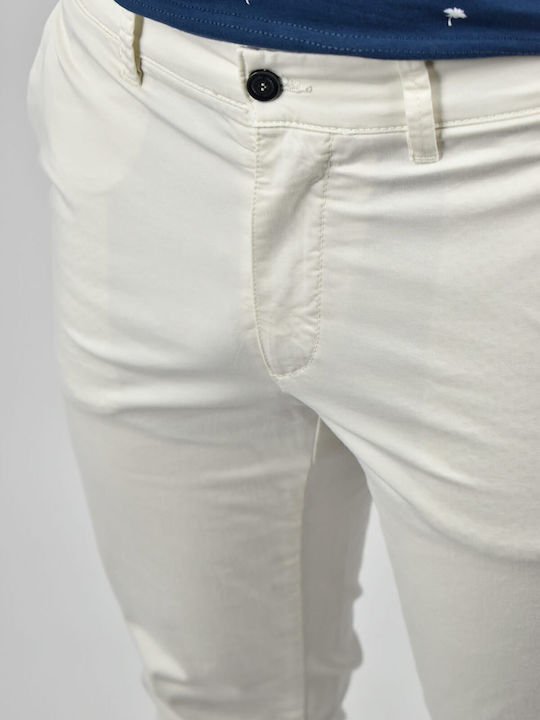 LC04-00012 Herrenhosen Chinos Schlank Passform Weiß