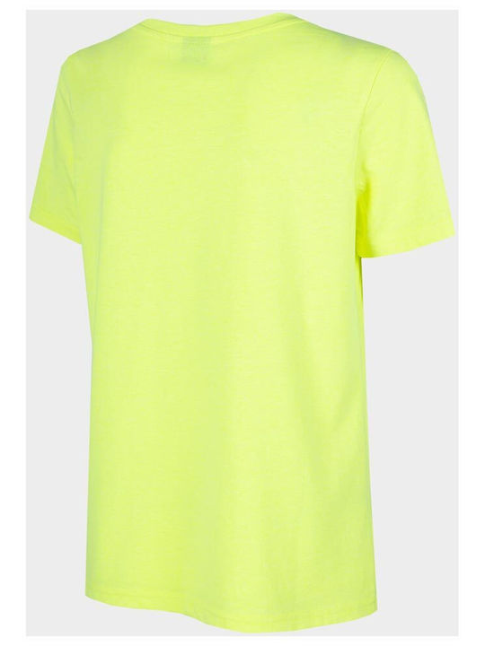 4F Femeie Sport Tricou Monocrom Green