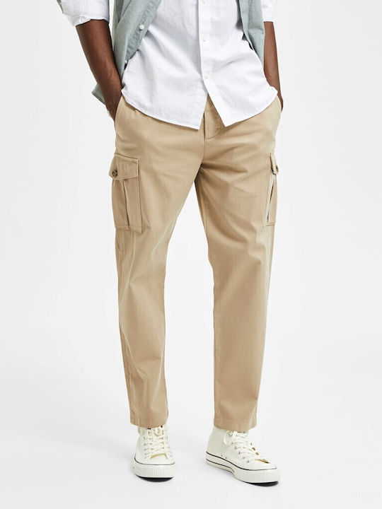 Trousers Cargo Elastic in Slim Fit Chinchilla