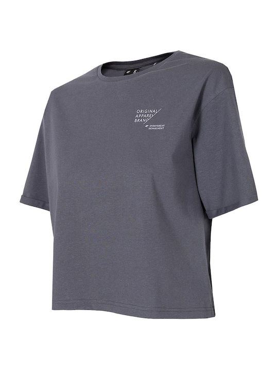 4F Damen Oversized T-shirt Gray