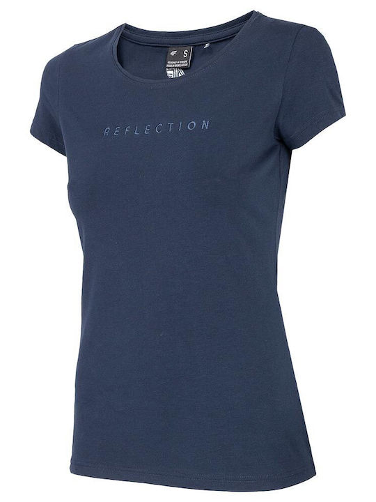 4F Damen Sport T-Shirt Marineblau