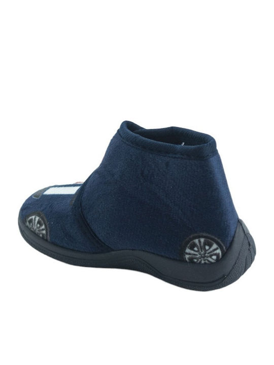 Kinderhausschuhe Stiefel Blau
