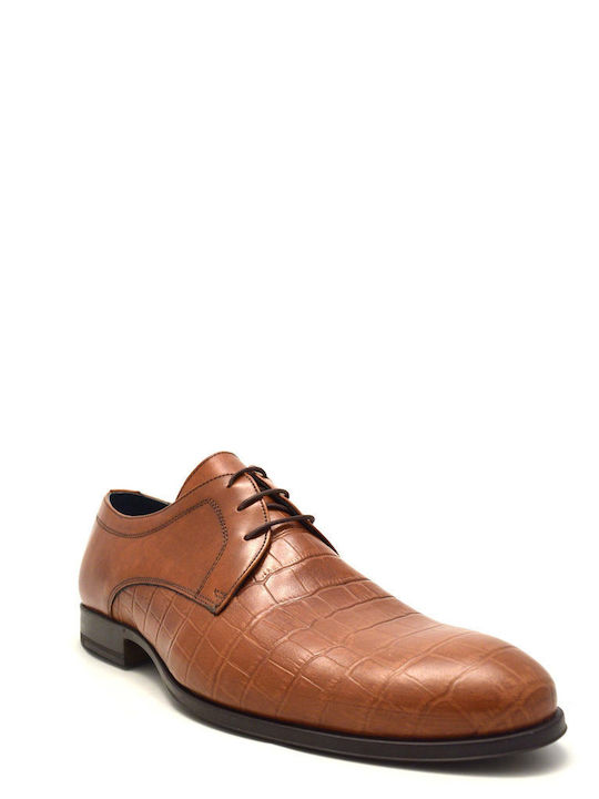 Damiani Men's Leather Casual Shoes Tabac Brown