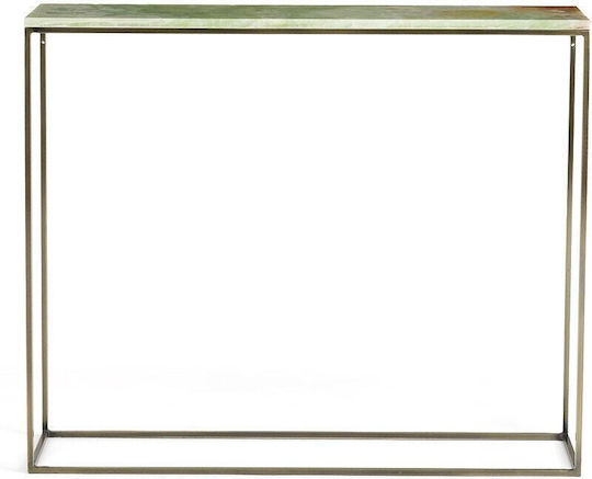 Metal Console with Marble Surface M90xW22xH75cm Metal Console with Marble Surface M90xW22xH75cm
